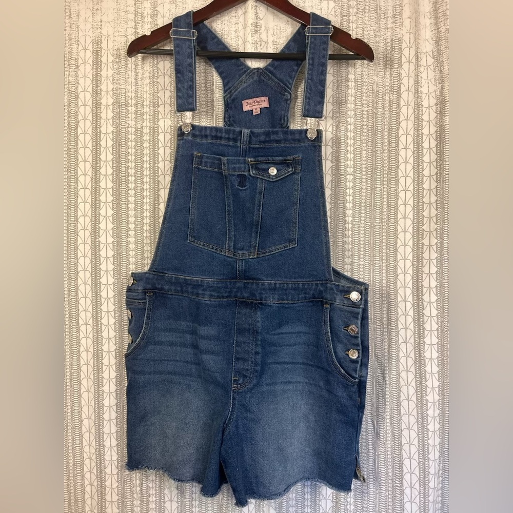 Juicy Couture Blue Denim Short overalls